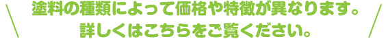 塗装の種類によって特徴も違います。塗装について詳しくはこちらをご覧ください。